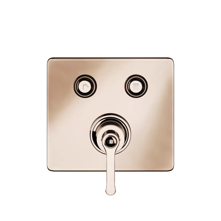 Смеситель для ванны/душа скрытого монтажа внешняя часть 2 потока HI-FI ECLECTIC 030 Copper PVD GESSI