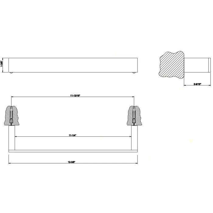 Настенный полотенцедержатель, 30 см