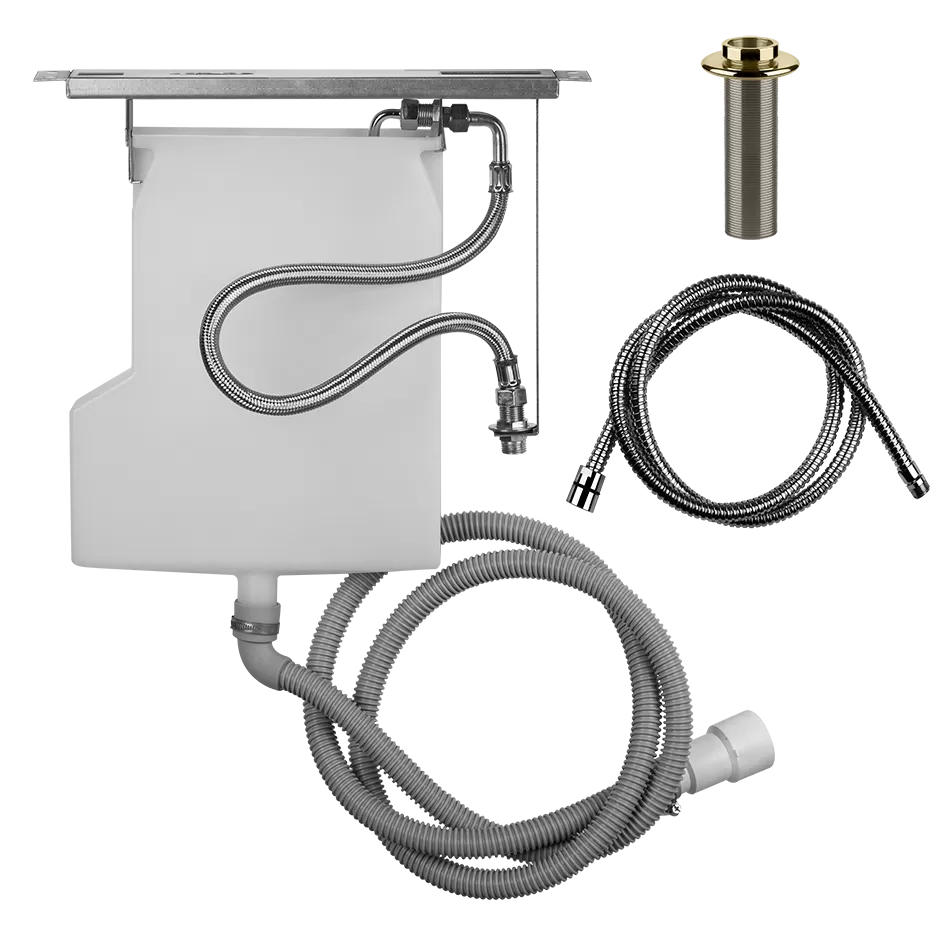 Система сбора воды для ручного гибкого душа, устанавливаемая под полочку