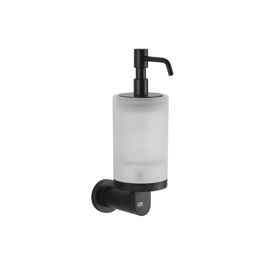 Дозатор для жидкого мыла настенный белое стекло EMPORIO 299 Black XL GESSI