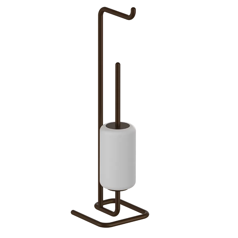 38067.845 Белый напольный набор GRES с держателем для рулона бумаги и держателем для кистей.