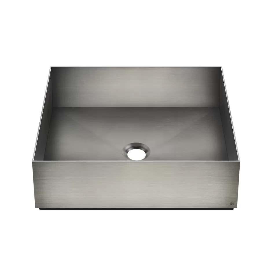 Накладная раковина 400x400mm из нержавеющей стали без слива-перелива