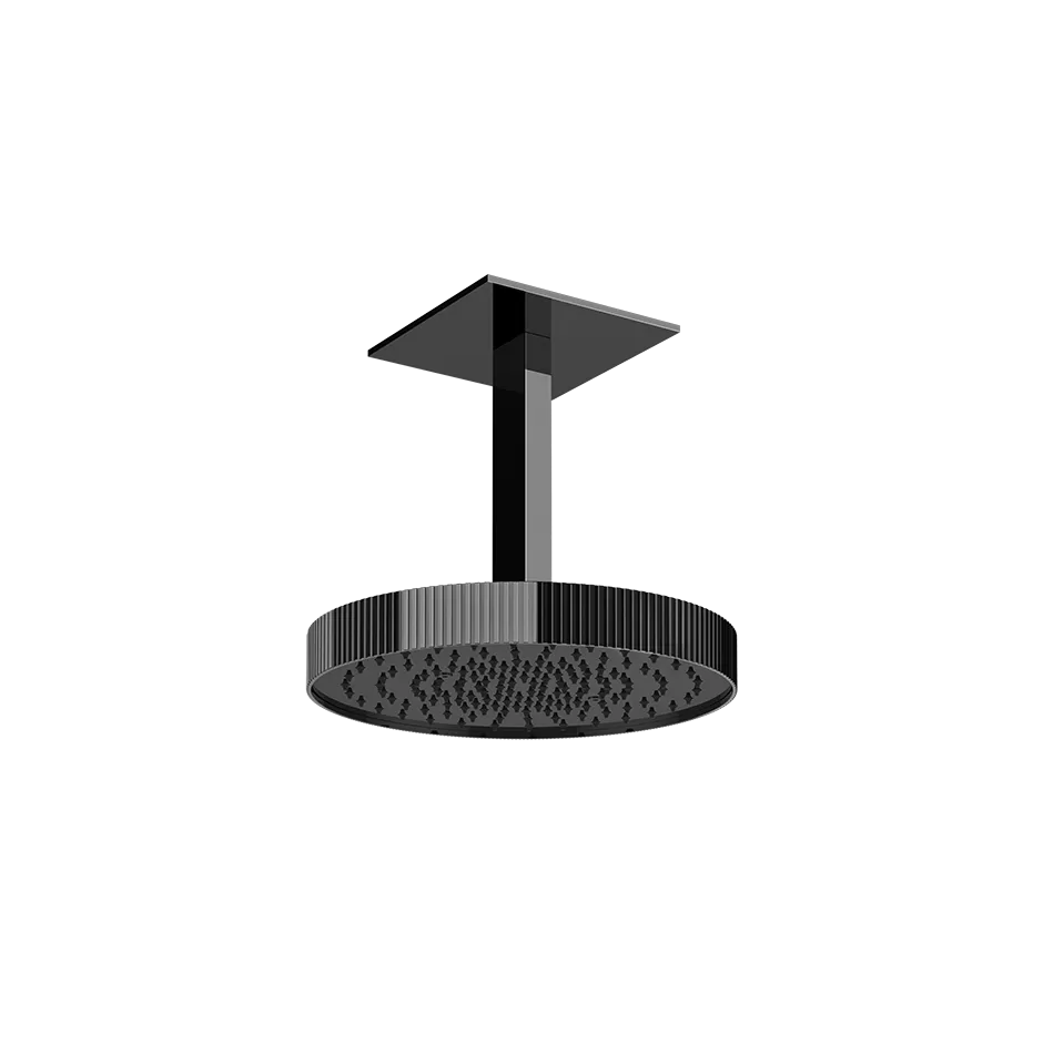 Верхний душ потолочный с регулировкой наклона gessi incastri 706 black metal pvd
