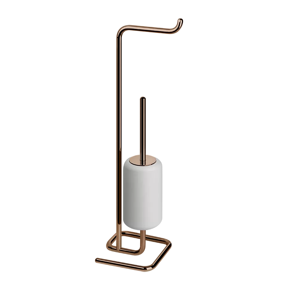 38067.030 Белый напольный набор GRES с держателем для рулона бумаги и держателем для кистей.