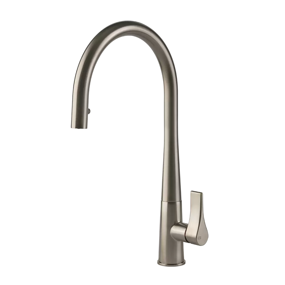 Смеситель для кухни вытяжной излив PROTON 149 Finox Brushed Nickel GESSI