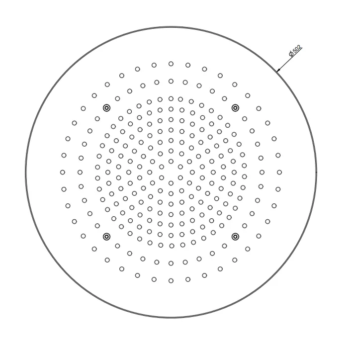 Накладная панель для верхнего душа Ø502 MINIMALI тропический ливень 707 Black Metal Brushed PVD GESSI