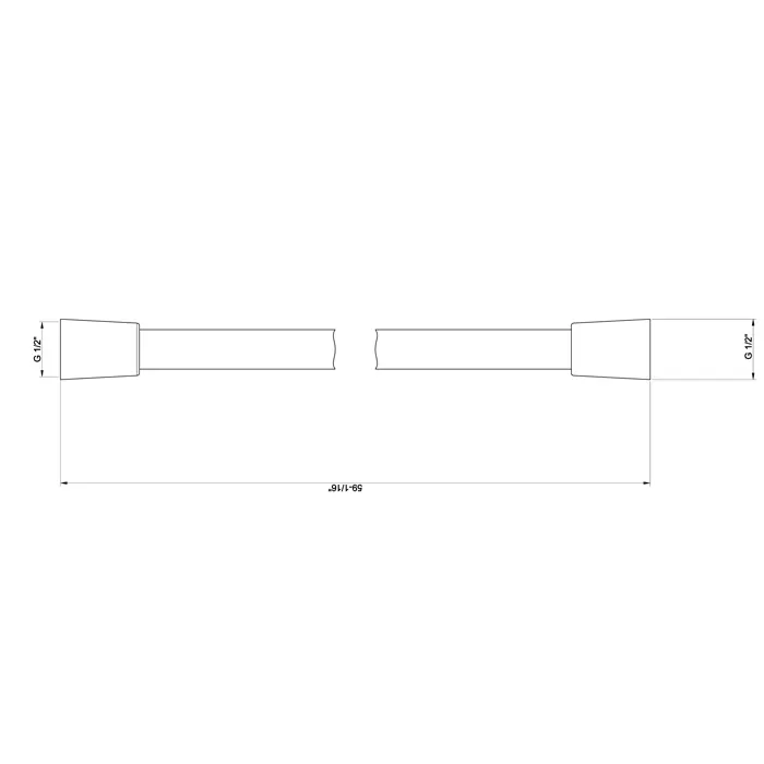 Шланг Сromalux с коническим соединением на 1/2", 1,50 м