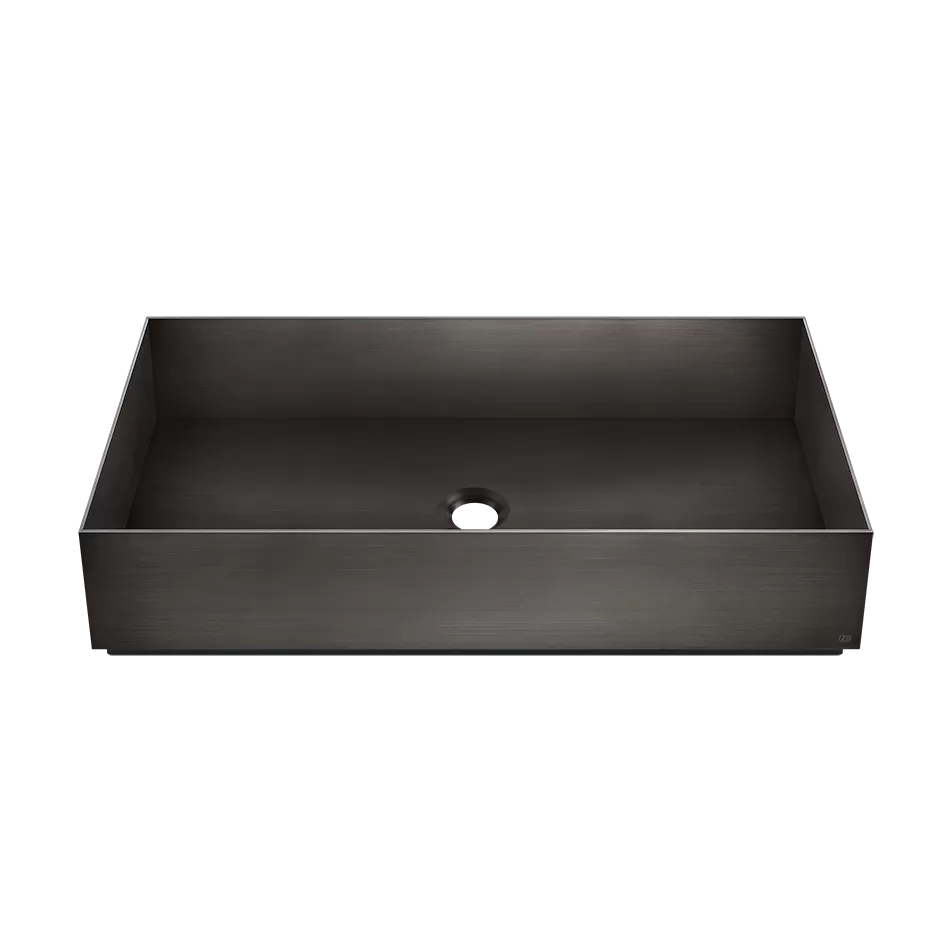 Накладная раковина 600x350mm из нержавеющей стали без слива-перелива