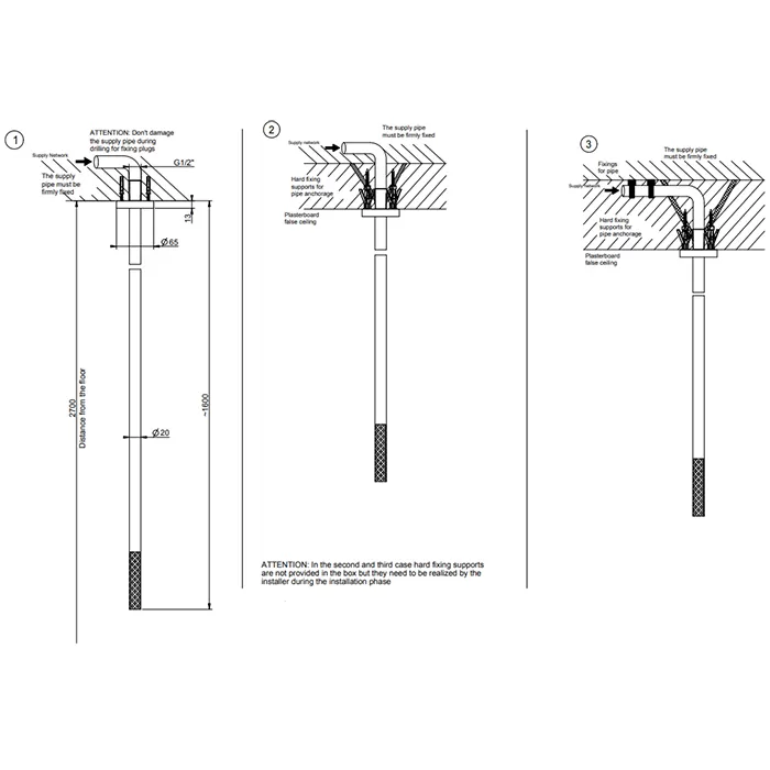 Излив потолочный INTRECCIO, комбинируемый с удаленным управлением