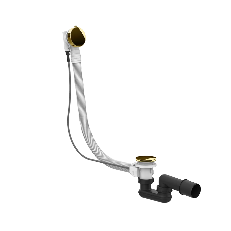 Слив-перелив для ванны полуавтоматический длина 70см 246 Gold PVD GESSI