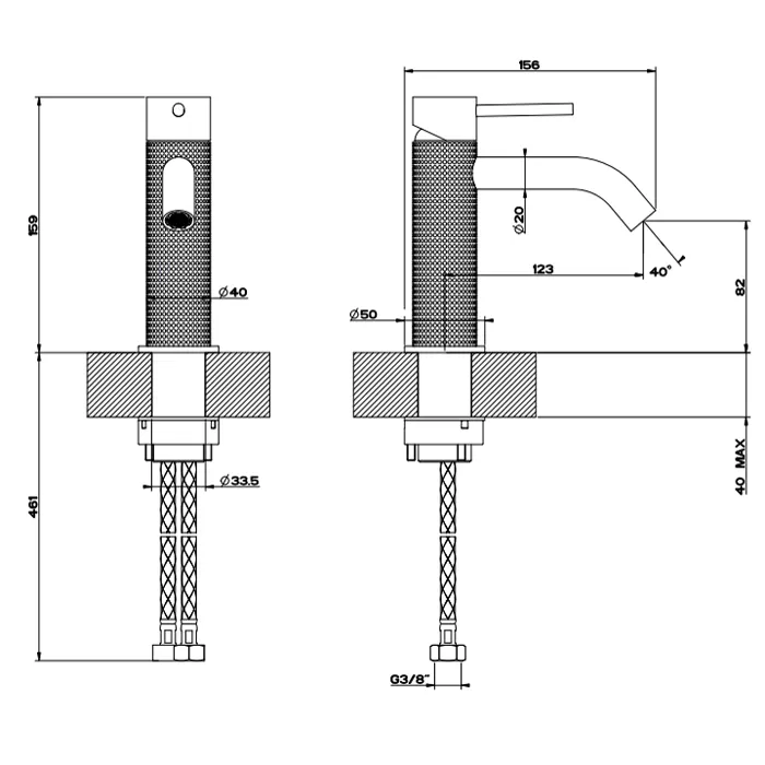 Смеситель для раковины CESELLO 239 Steel Brushed GESSI