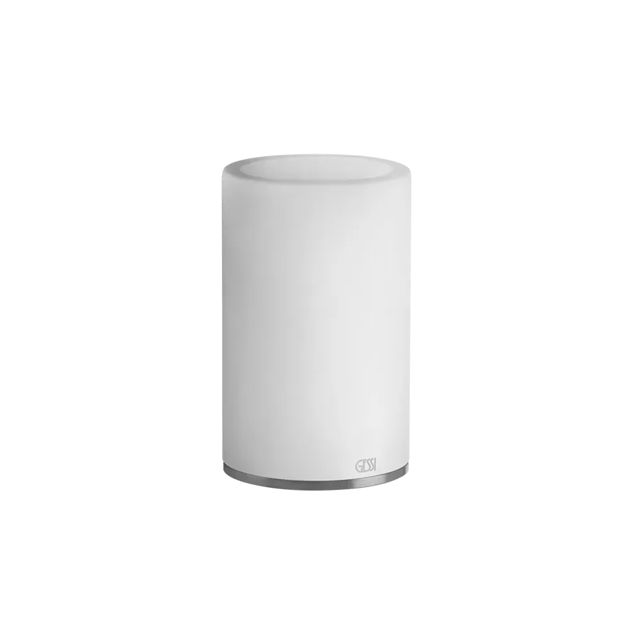 Стакан настольный белое стекло 239 Steel Brushed GESSI