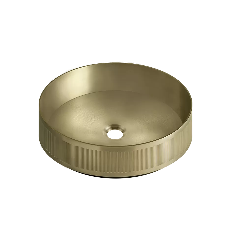 Накладная раковина Ø400mm из нержавеющей стали без слива-перелива RIGATO