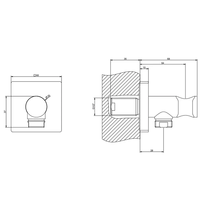 Держатель для лейки gessi emporio 031 chrome