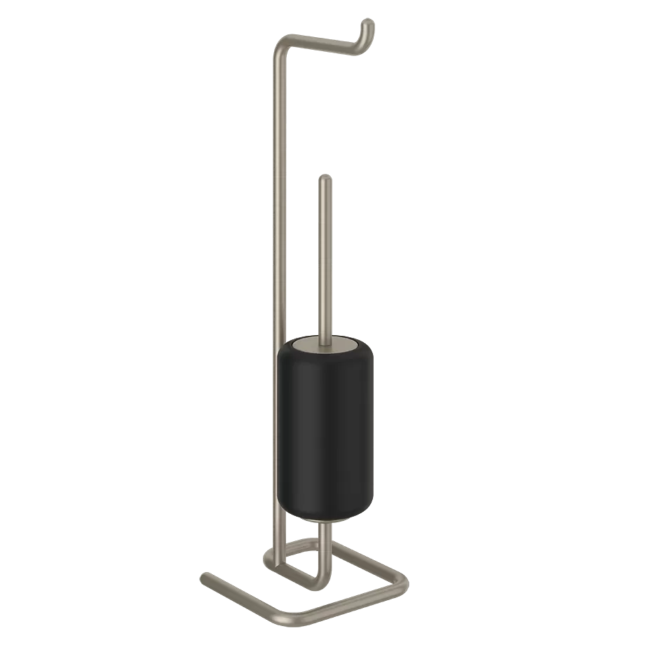 38068.149 Черный напольный набор GRES с держателем для рулона бумаги и держателем для кистей.