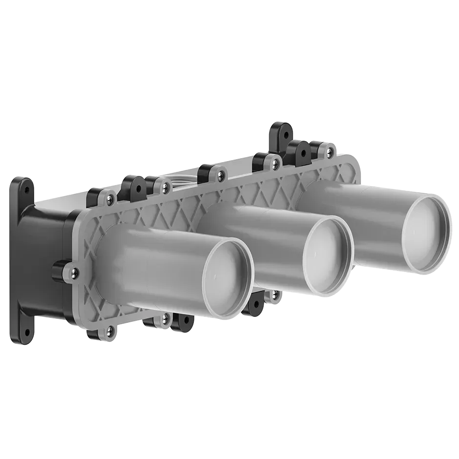 Встраиваемая часть настенного смесителя для умывальника на три отверстия