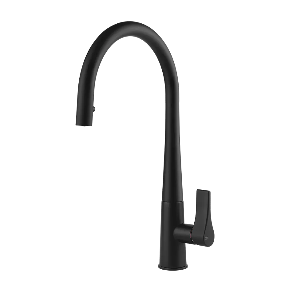 Смеситель для кухни вытяжной излив PROTON 299 Black XL GESSI