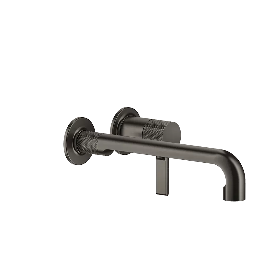 Смеситель для раковины настенный скрытого монтажа с длинным изливом INCISO 727 Brushed Brass PVD GESSI