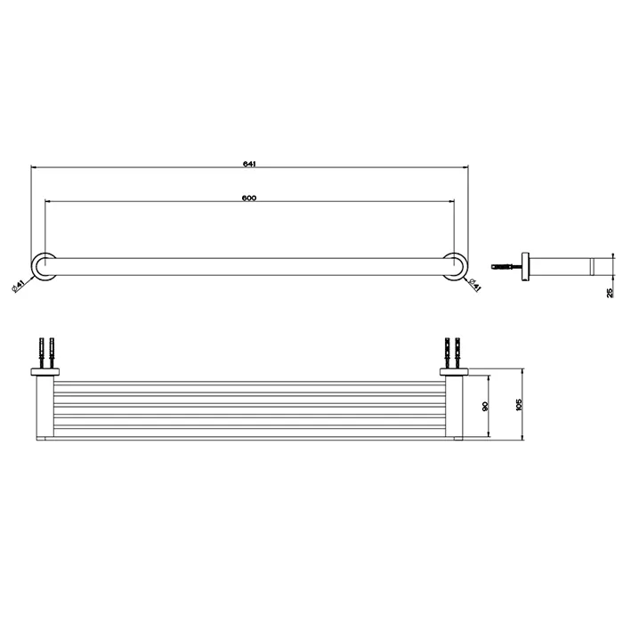Gessi Emporio accessories Настенная полка 60 см, цвет: Finox Brushed Nickel