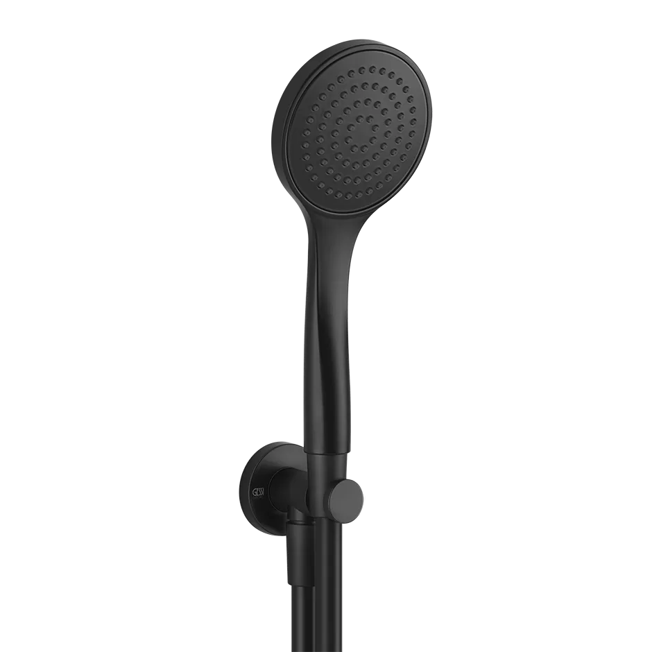 Gessi Emporio shower Душевой комплект, состоящий из вывода воды, держателя, шланга 1,50 м и лейки, цвет: Black XL
