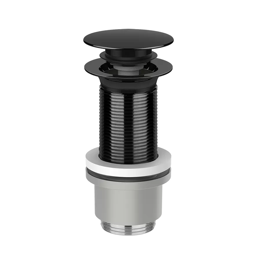 01433.706 Сливной патрубок для раковины 2-в-1 'Stop&Go': отвинчиваемый и заменяемый, всегда открытый механизм — все в одном корпусе.