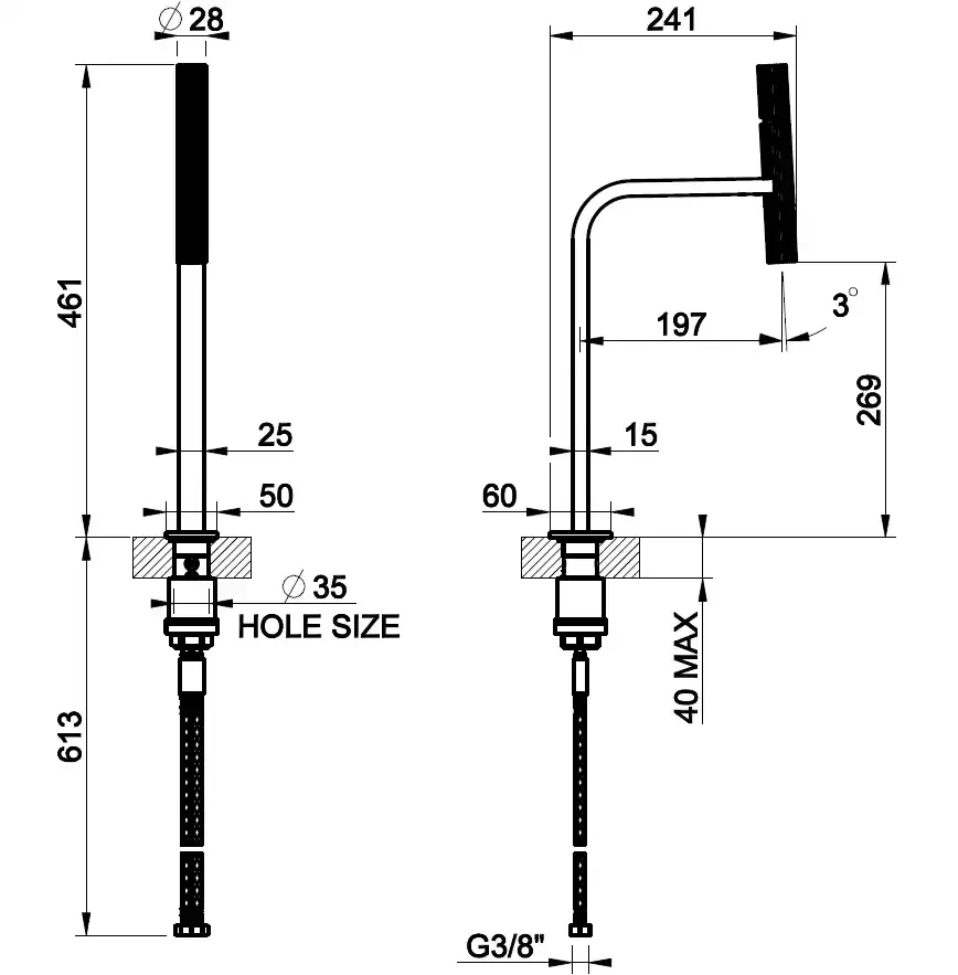 Смеситель для раковины высокий Sospeso GESSI INCASTRI 761 Brushed Coffee Bronze Pvd