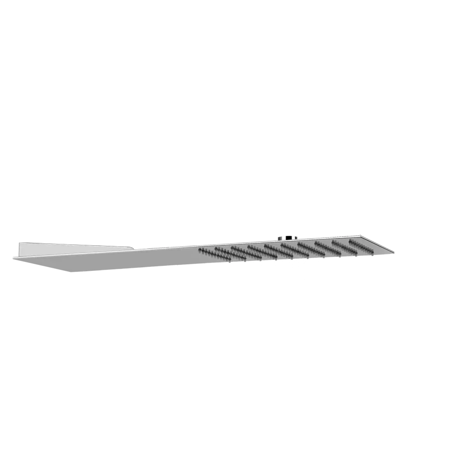 Верхний душ 195x550 настенный монтаж тропический ливень TREMILLIMETRI 706 Black Metal PVD GESSI