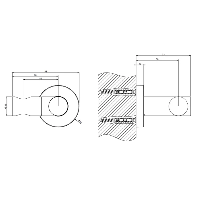 Держатель для лейки поворотный gessi emporio 149 finox brushed nickel