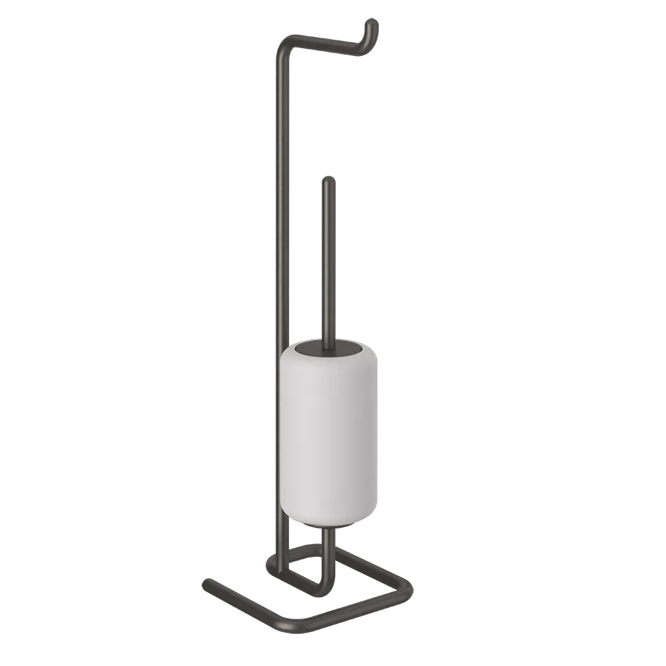 38067.707 Белый напольный набор GRES с держателем для рулона бумаги и держателем для кистей.
