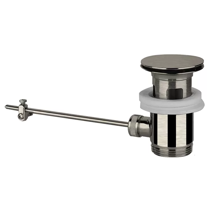 Донный клапан для смесителей с отверстием под тягу в корпусе 149 Finox Brushed Nickel GESSI