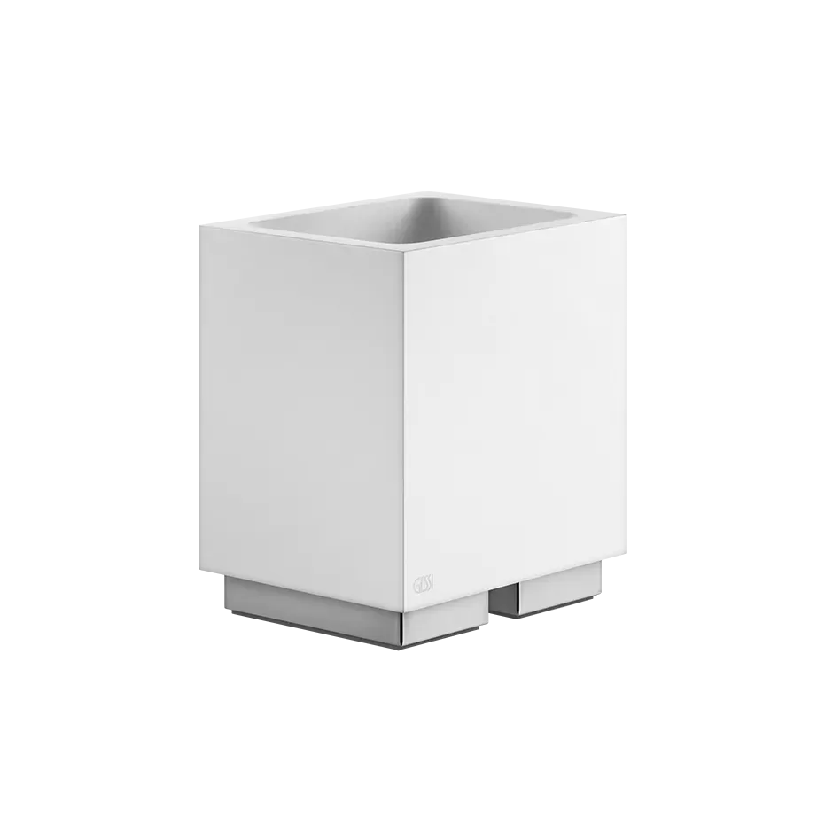 Стакан настольный белое стекло RETTANGOLO 708 Copper Brushed PVD GESSI