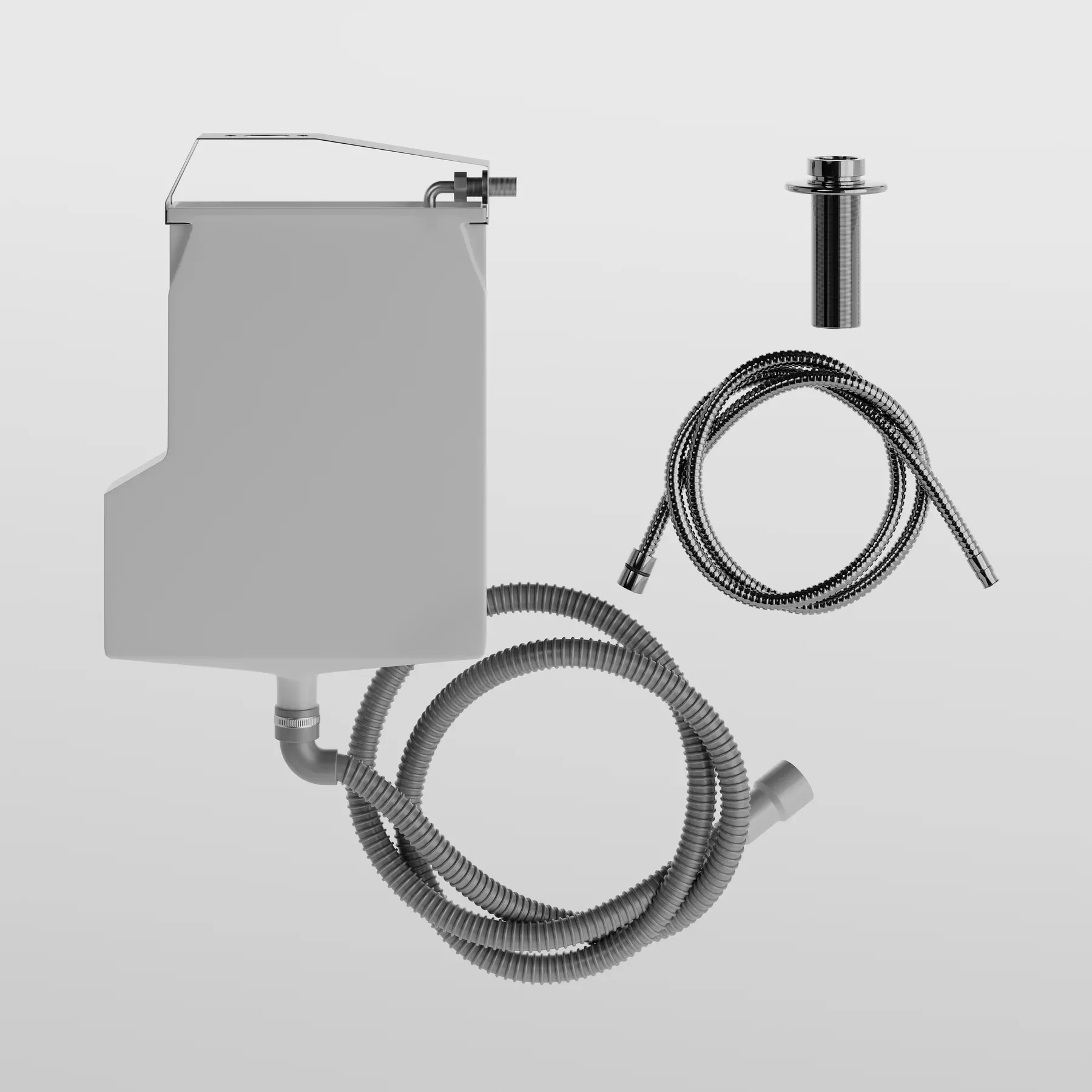 Система сбора воды для ручного гибкого душа, устанавливаемая под борт ванны