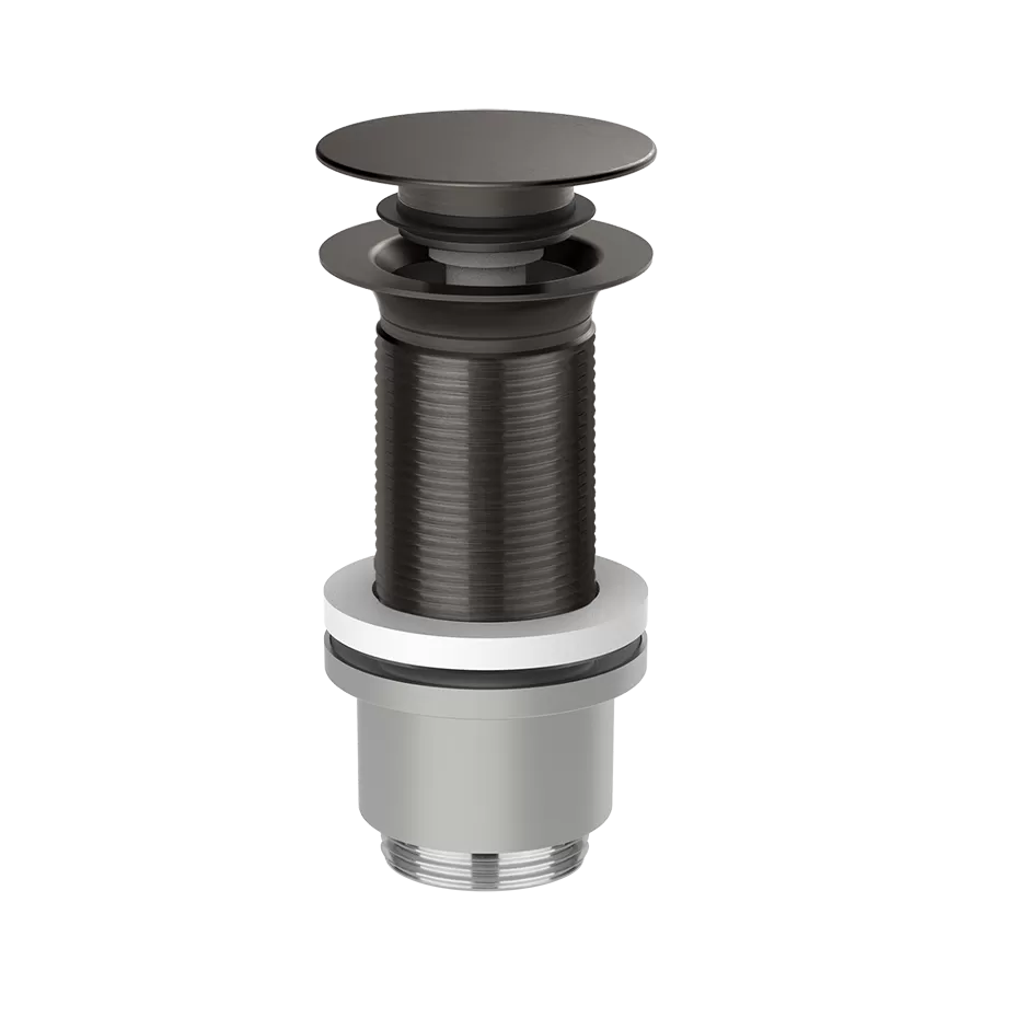 01433.707 Сливной патрубок для раковины 2-в-1 'Stop&Go': отвинчиваемый и заменяемый, всегда открытый механизм — все в одном корпусе.