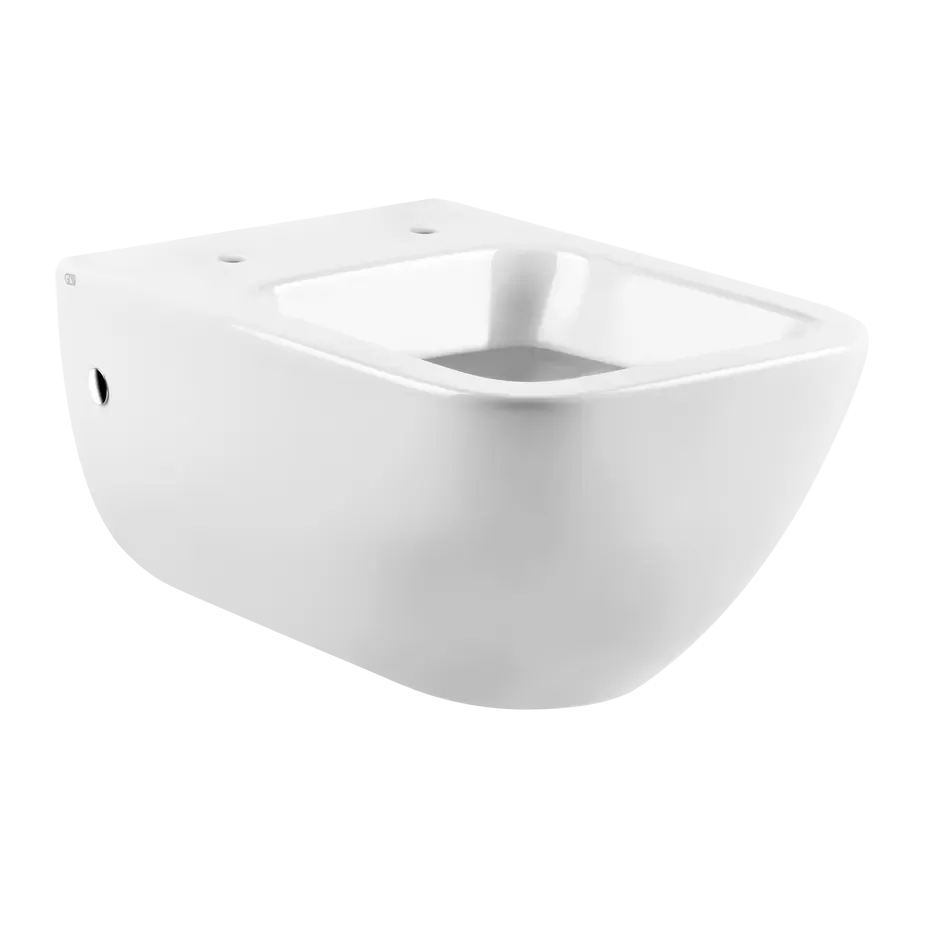 Подвесной керамический унитаз (6 л), сифон встроен. Петли плавного закрывания и сиденье не входят в комплект