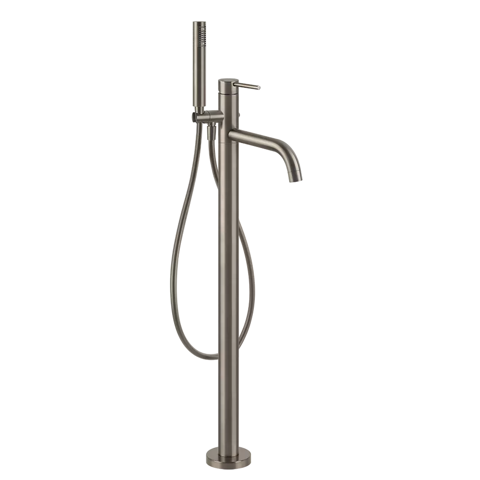 Смеситель для ванны напольный с душевым набором без скрытой части EMPORIO 149 Finox Brushed Nickel GESSI