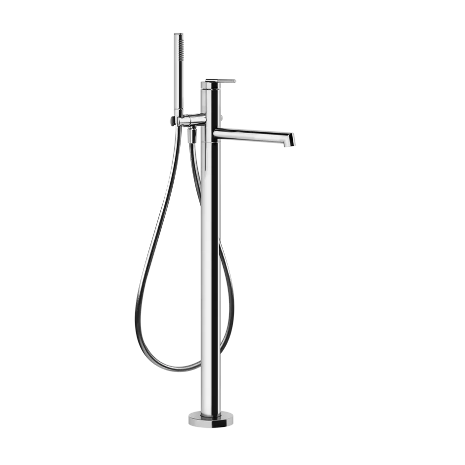 Смеситель для ванны напольный с душевым набором без скрытой части INGRANAGGIO 031 Chrome GESSI