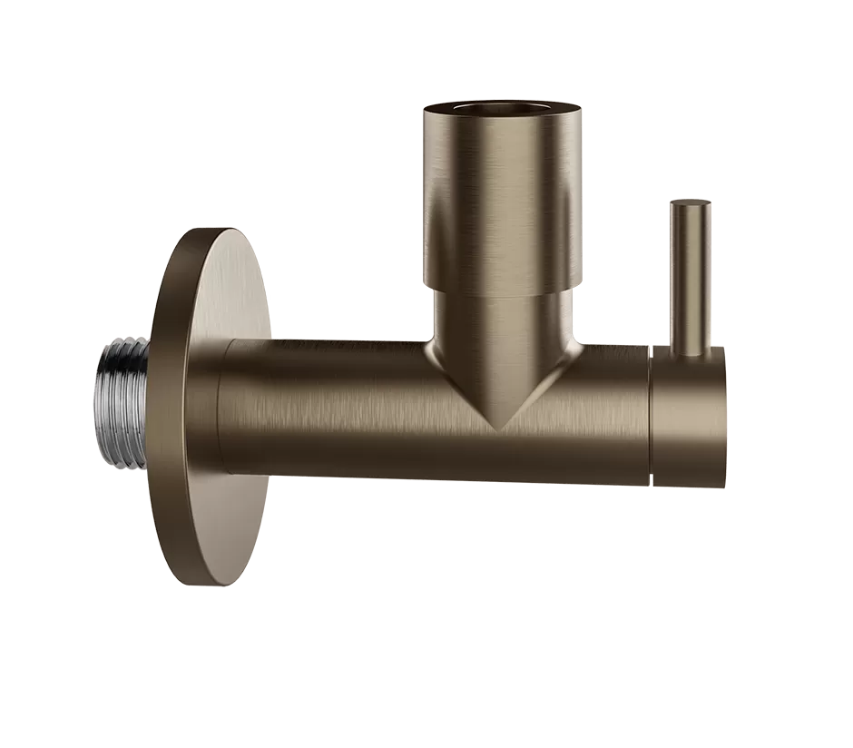 Вентиль под раковину с фильтром и соединением 1/2 дюйма gessi incastri 761 coffee bronze brushed pvd