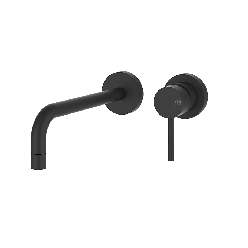 Смеситель для раковины настенный скрытого монтажа с длинным изливом EMPORIO VIA TORTONA 299 Черный XL GESSI
