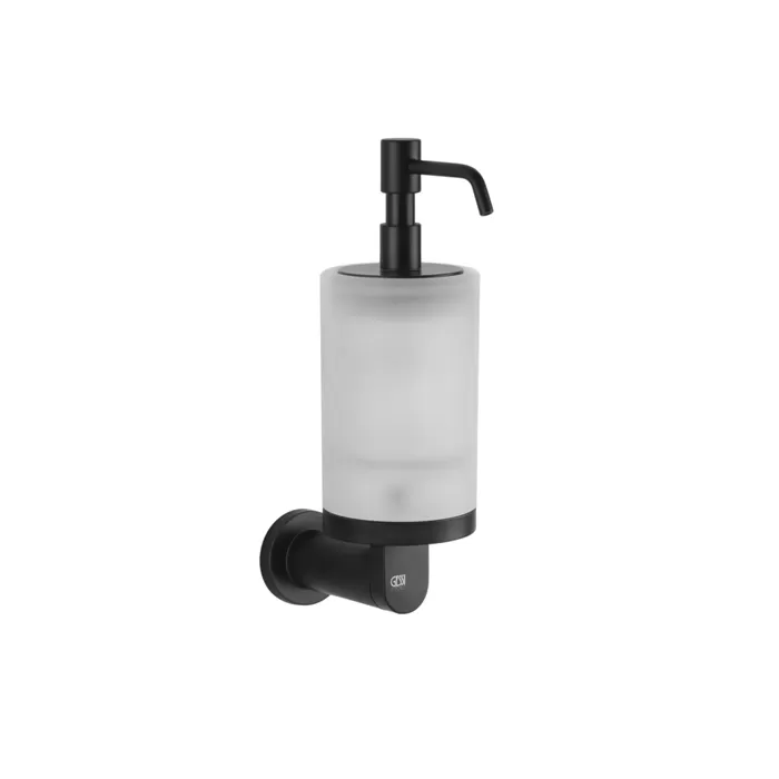 Дозатор для жидкого мыла настенный белое стекло EMPORIO 299 Black XL GESSI