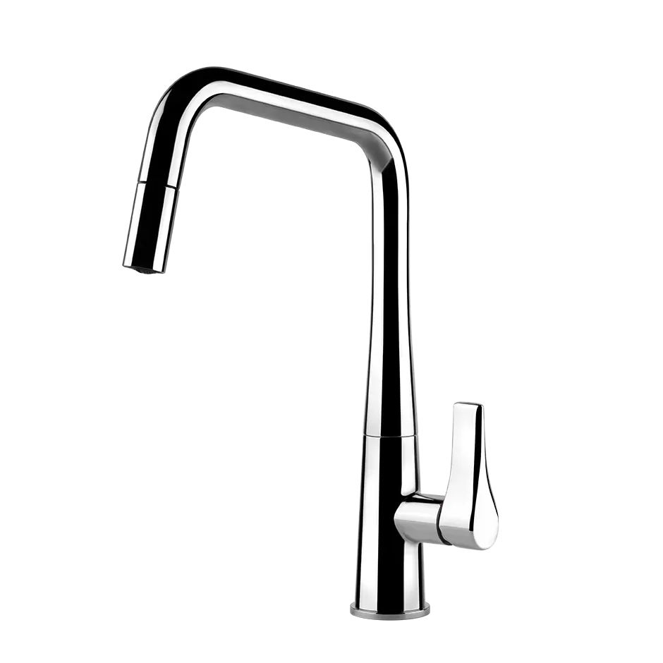 Смеситель для кухни вытяжной излив PROTON 299 Black XL GESSI