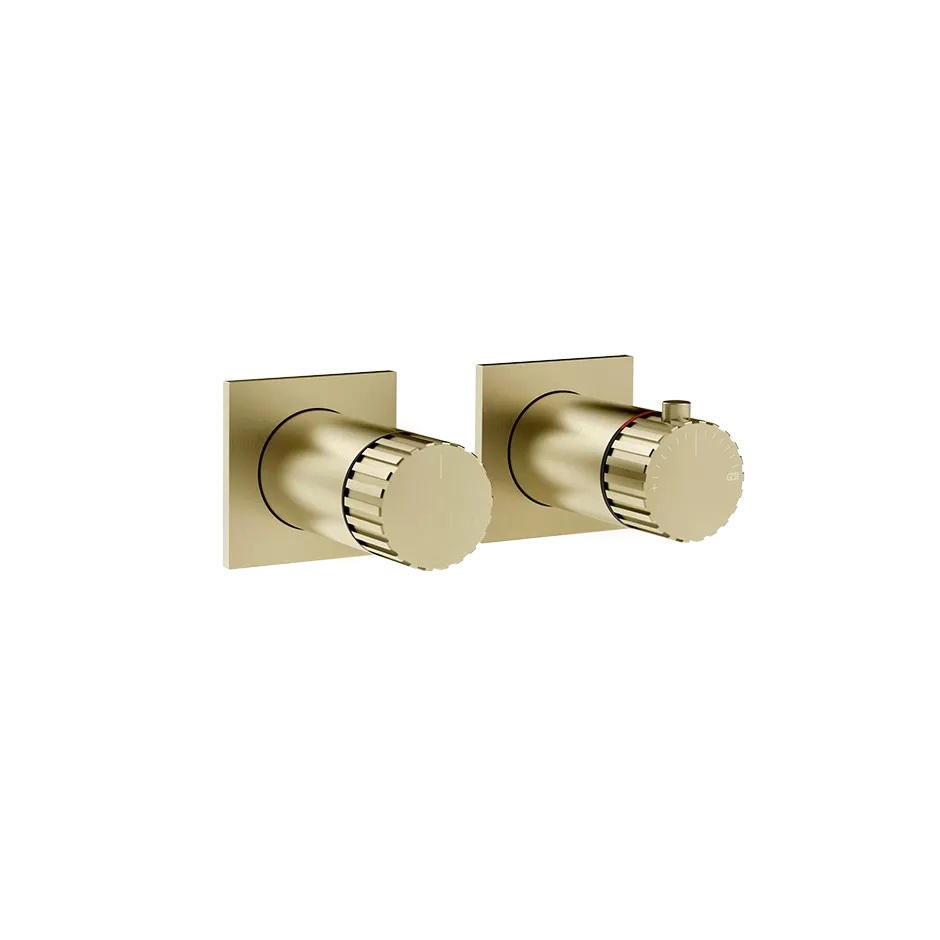 Смеситель для ванны/душа термостатический скрытого монтажа на 3 потока GESSI INCASTRI 727 Brass Brushed PVD