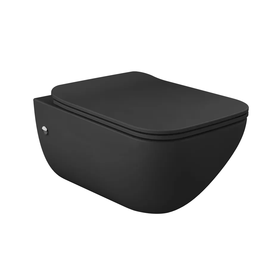 Подвесной керамический унитаз (6 л), в комплекте сиденье, сифон встроен. Петли плавного закрывания и пробки для боковых отверстий в отделке 031