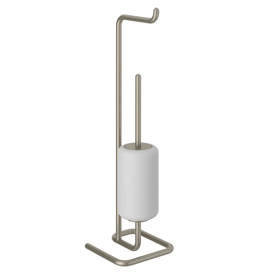 38067.149 Белый напольный набор GRES с держателем для рулона бумаги и держателем для кистей.