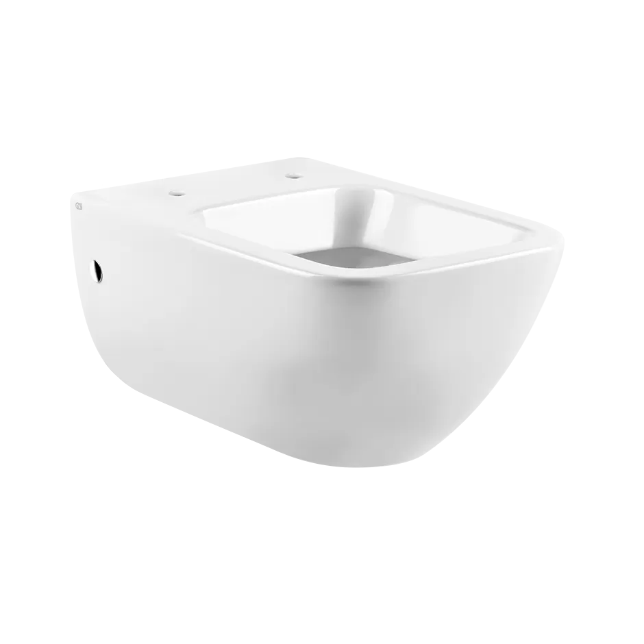 Подвесной керамический унитаз (6 л), сифон встроен. Петли плавного закрывания и сиденье не входят в комплект