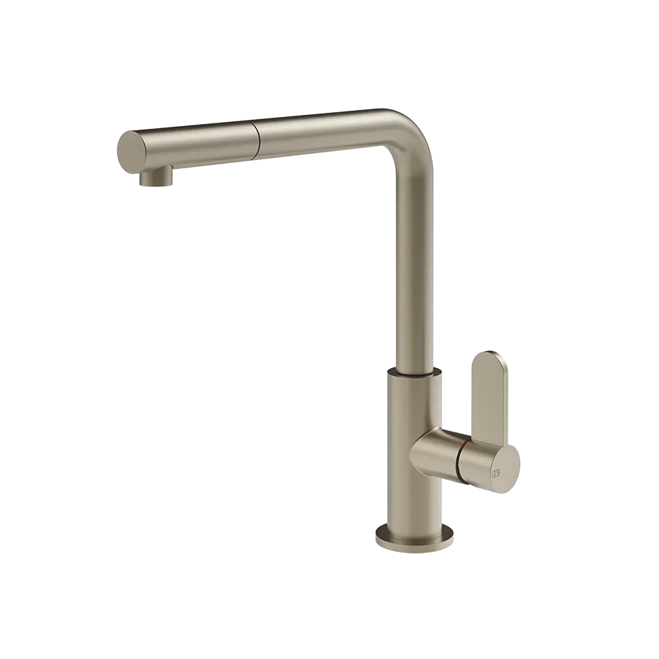Смеситель для кухни вытяжной излив HELIUM 149 Finox Brushed Nickel GESSI