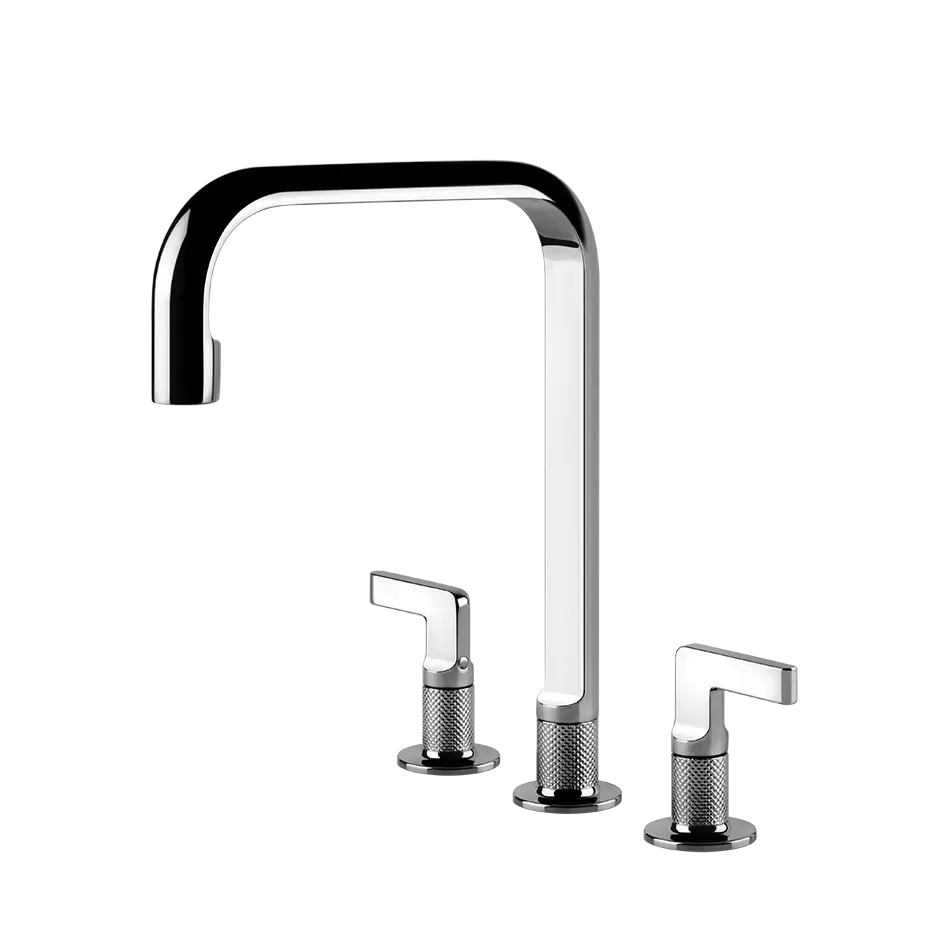 Смеситель для кухни на 3 отверстия стандартный излив INCISO 246 Gold PVD GESSI