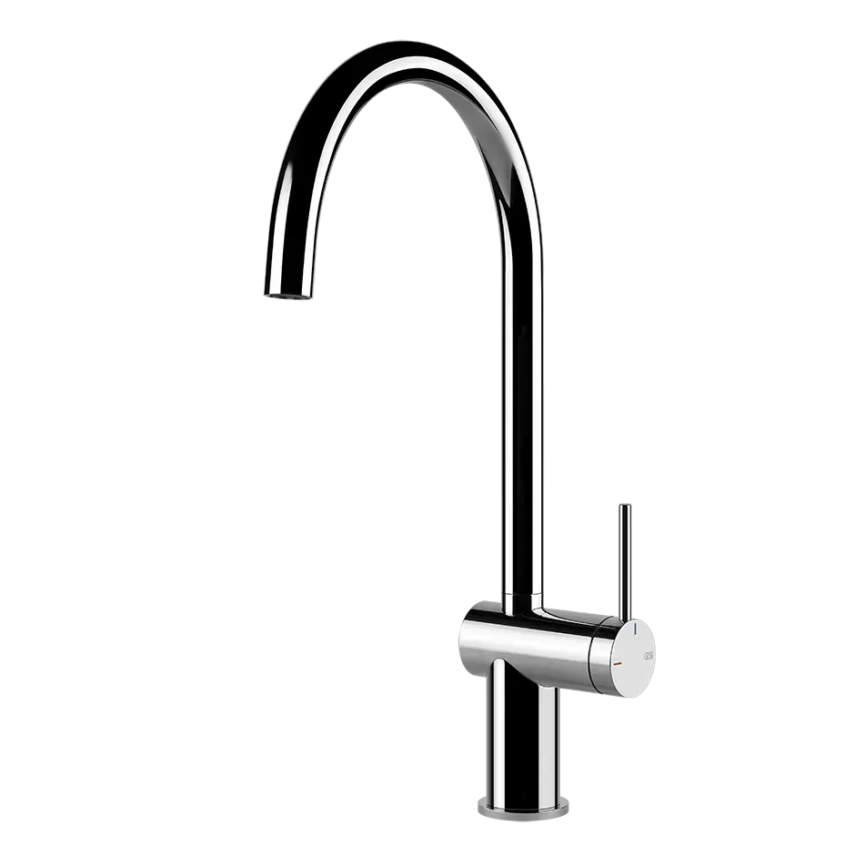 Смеситель для кухни стандартный излив INEDITO 126 Black Metal Brushed GHRC GESSI