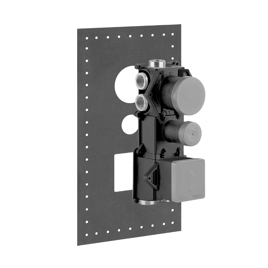 Встраиваемая часть для термостатического смесителя с селектором на 5 выходов высокой производительности