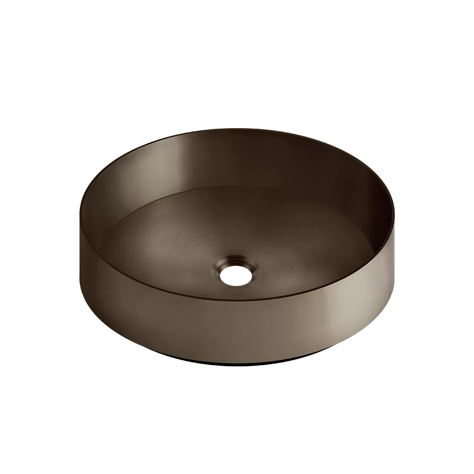 54601.761 Настольная раковина Ø400 мм из нержавеющей стали, без переливного слива. Без слива для раковины. Может использоваться в сочетании со сливом 54599. В комплект входит проставка RI01395 толщиной 15 мм.