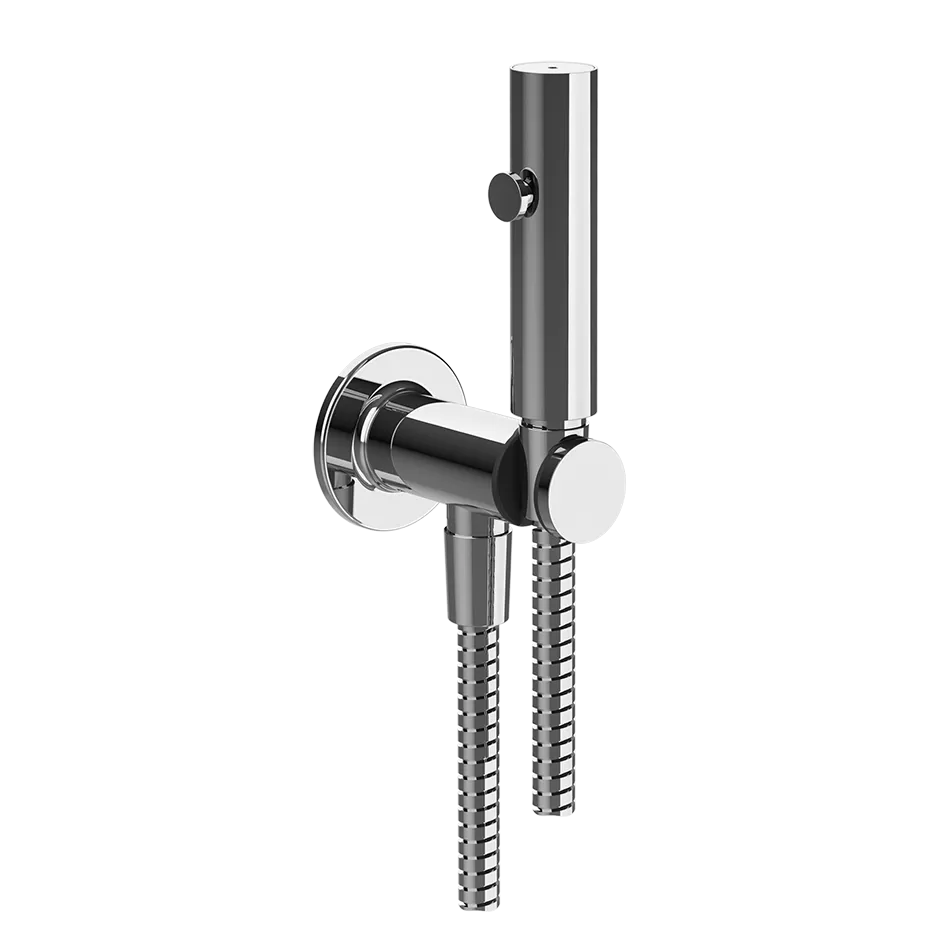 Гигиенический душ со шлангом держателем и скрытым подключением без смесителя INCISO 031 Chrome GESSI